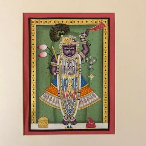 Shrinath Ji Pachwai Art - Traditional Cloth Hand Painting -12*10 inch - Unframed - 07
