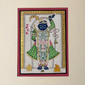 Shrinath Ji Pachwai Art - Traditional Cloth Hand Painting -12*10 inch - Unframed - 19