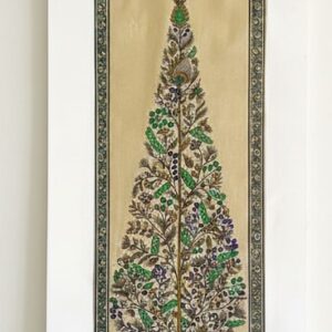 Tree of Life #41 - Pattachitra Art - Tussore Silk Painting - 6*16 inch - In Silk Cloth - Unframed