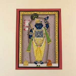 Shrinath Ji Pachwai Art - Traditional Cloth Hand Painting -12*10 inch - Unframed - 05