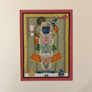 Shrinath Ji Pachwai Art - Traditional Cloth Hand Painting -12*10 inch - Unframed - 09