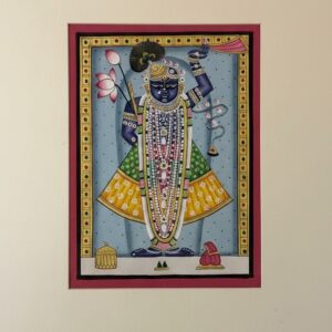 Shrinath Ji Pachwai Art - Traditional Cloth Hand Painting -12*10 inch - Unframed - 08