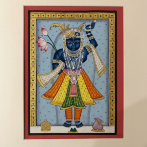 Shrinath Ji Pachwai Art - Traditional Cloth Hand Painting -12*10 inch - Unframed - 21