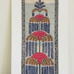 Tree of Life #40 - Pattachitra Art - Tussore Silk Painting - 6*16 inch - In Silk Cloth - Unframed