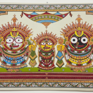 Shri Jagannath Pattachitra Art - Tussore Silk Painting - 12*10 inch - In Silk Cloth - Unframed