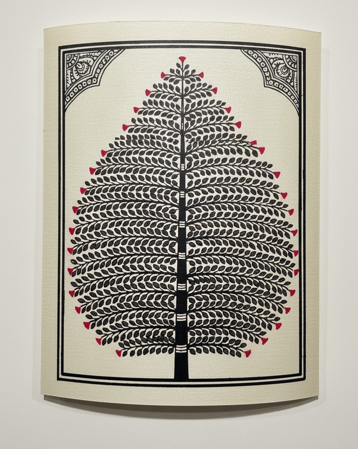 Tree of Life - Pattachitra Art - Tussore Silk Painting - 6*8 inch - In Silk Cloth - Unframed