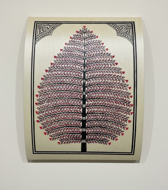 Tree of Life - Pattachitra Art - Tussore Silk Painting - 6*8 inch - In Silk Cloth - Unframed