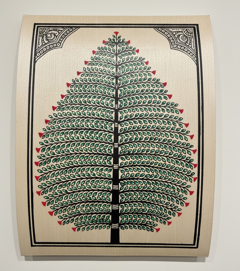 Tree of Life - Pattachitra Art - Tussore Silk Painting - 6*8 inch - In Silk Cloth - Unframed