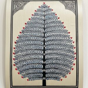 Tree of Life - Pattachitra Art - Tussore Silk Painting - 6*8 inch - In Silk Cloth - Unframed