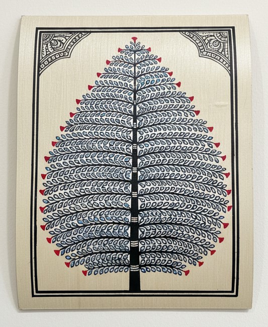 Tree of Life - Pattachitra Art - Tussore Silk Painting - 6*8 inch - In Silk Cloth - Unframed