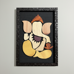 Ganpati Wooden In-Lay Wall Decor (6"*12")