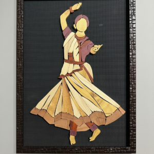 Katthak Dance Wooden In-Lay Artwork Painting (10"*14")
