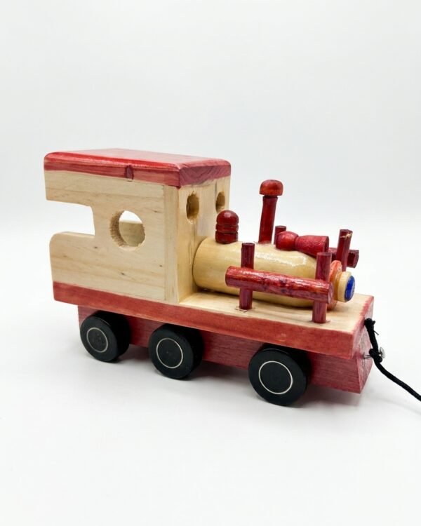 Channapatna Toy Engine - Wooden (7 Inch Length, 4.55 Inch Height)
