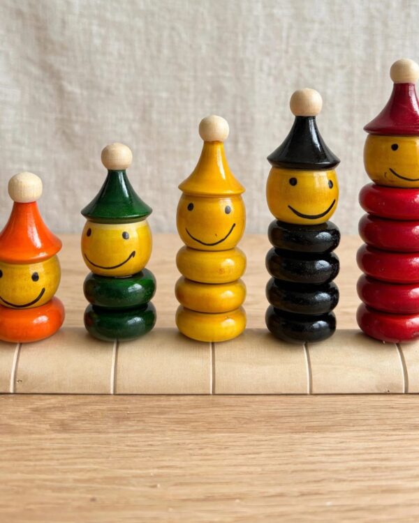 Channapatna Colourful Abacus Toy - Wooden (5 Heads Counting 1 to 5, 8 Inch * 5 Inch)