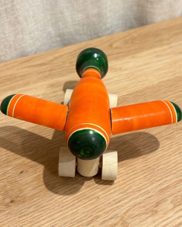 Channapatna Toy Aeroplane - Wooden (6 Inch Length, 3 Inch Height)