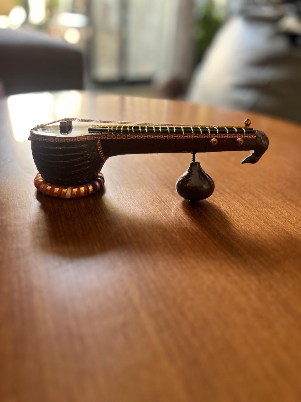 Handcrafted Miniature Veena (9-Inch) - Image 3
