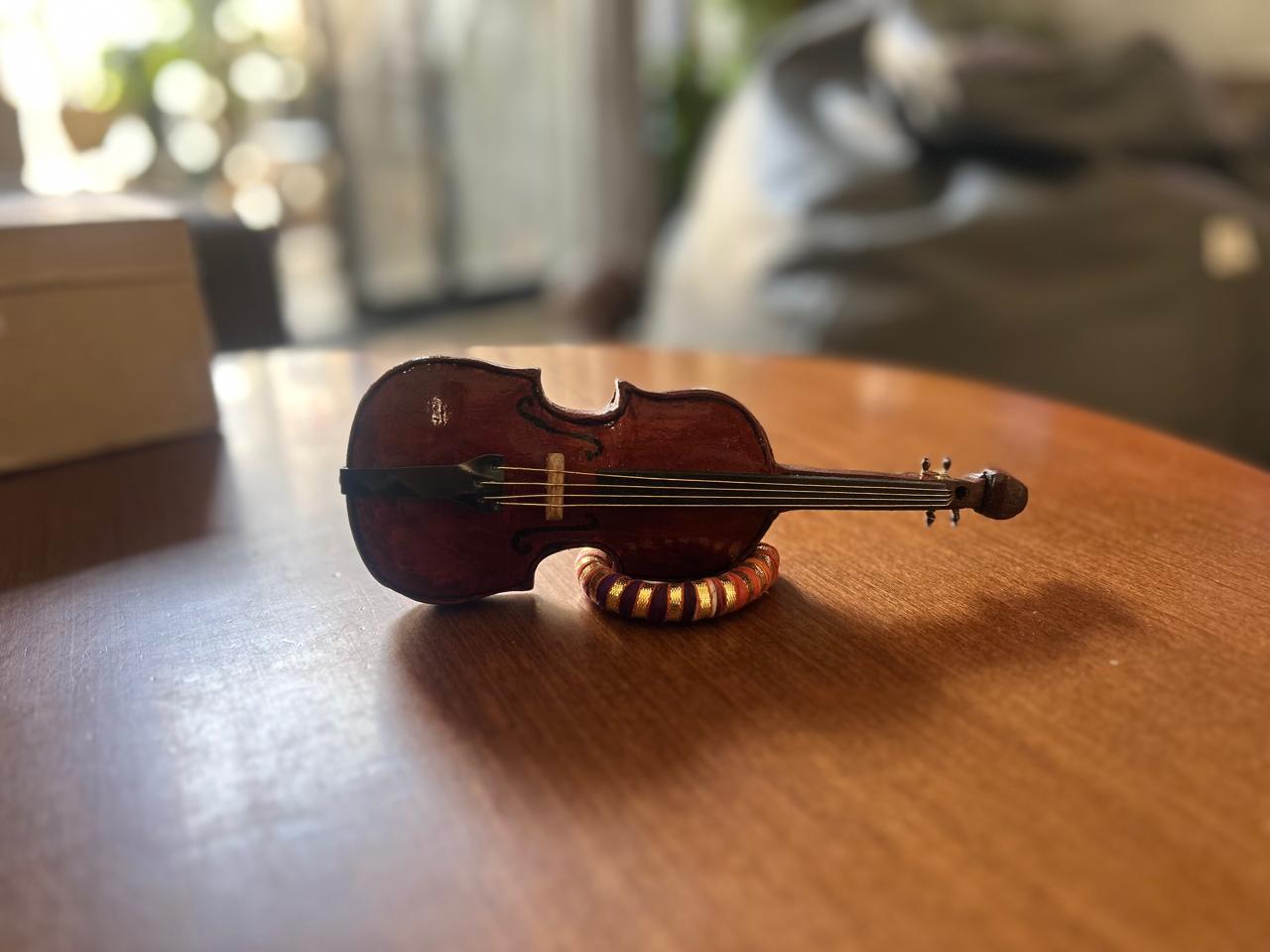 Handcrafted Miniature Violin (9-Inch) - Image 3