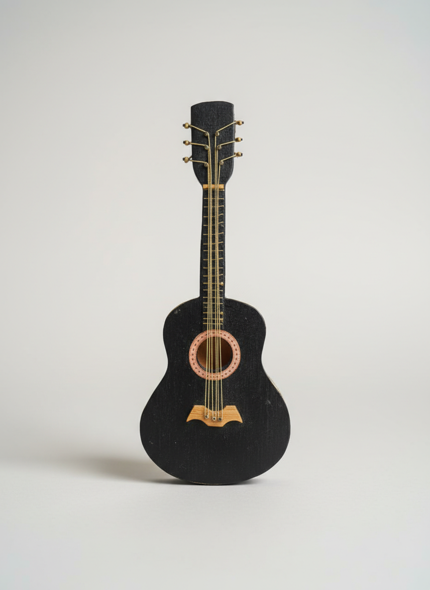 Handcrafted Miniature Guitar (9-Inch)