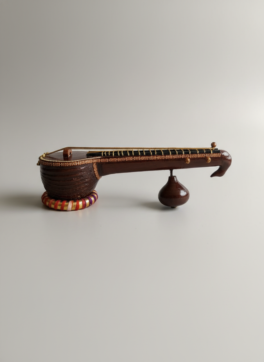 Handcrafted Miniature Veena (9-Inch)