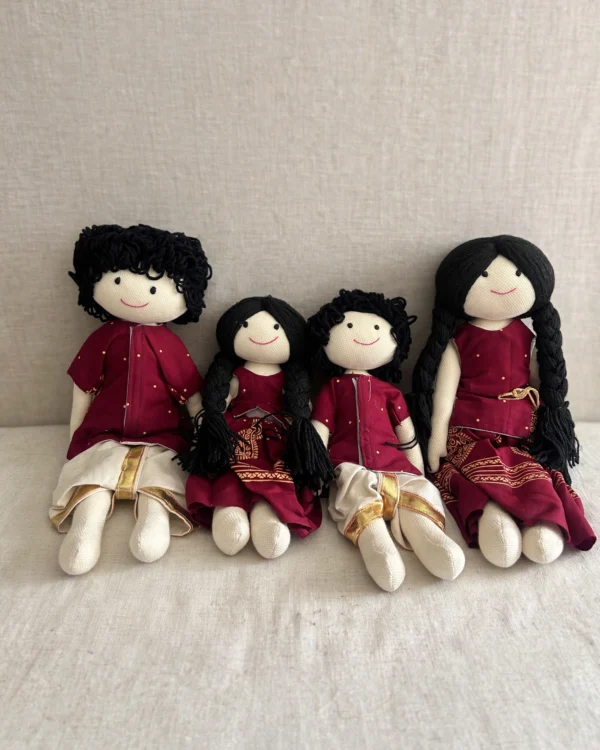 Cotton Doll - Family of 4 - 36cms and 24cms