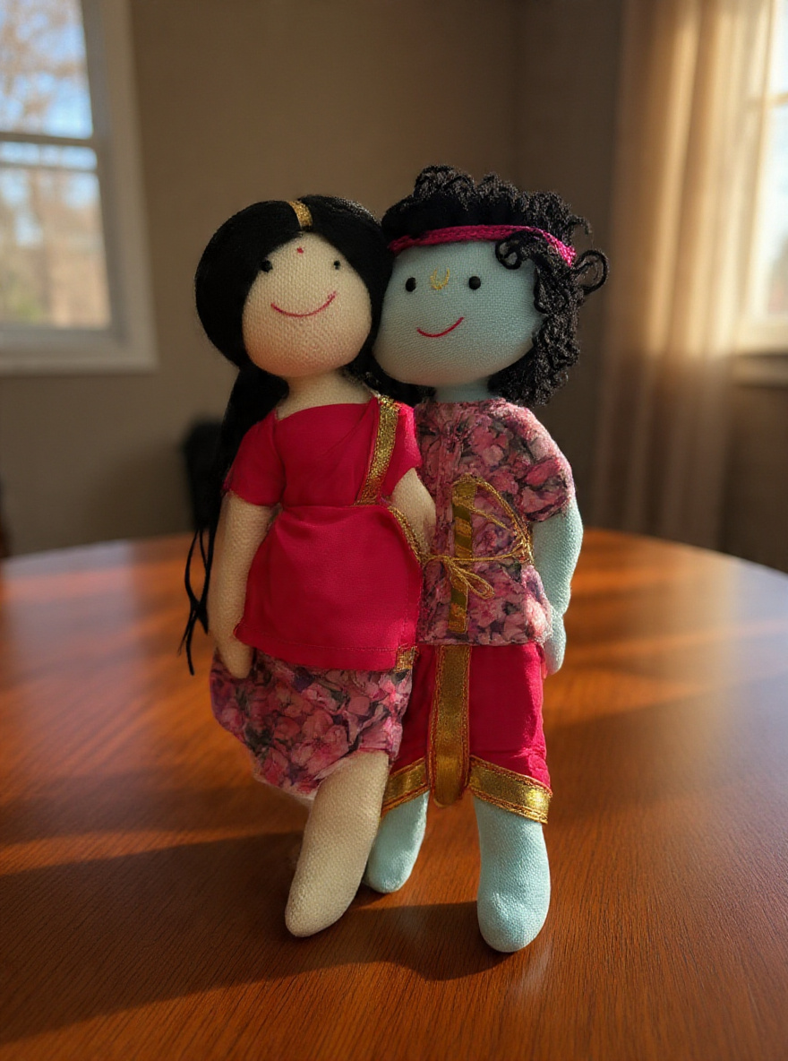 Cotton Doll - Radha Krishna - 24cms