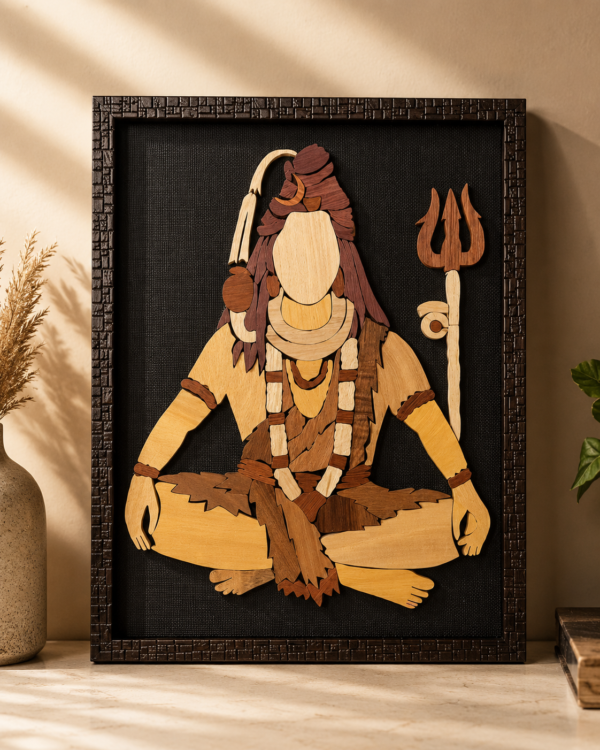 Shankar Bhagwan - Wooden Inlay Painting (12"*14")