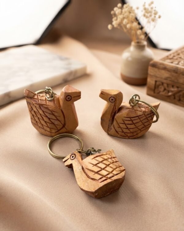 Duck Natural- Wooden Key Chain