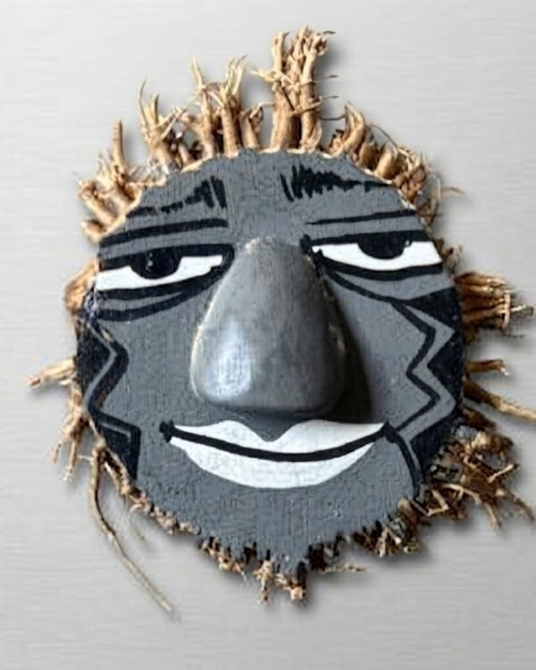 Magnet - Round Face - Hand Painted on Bamboo - Assorted