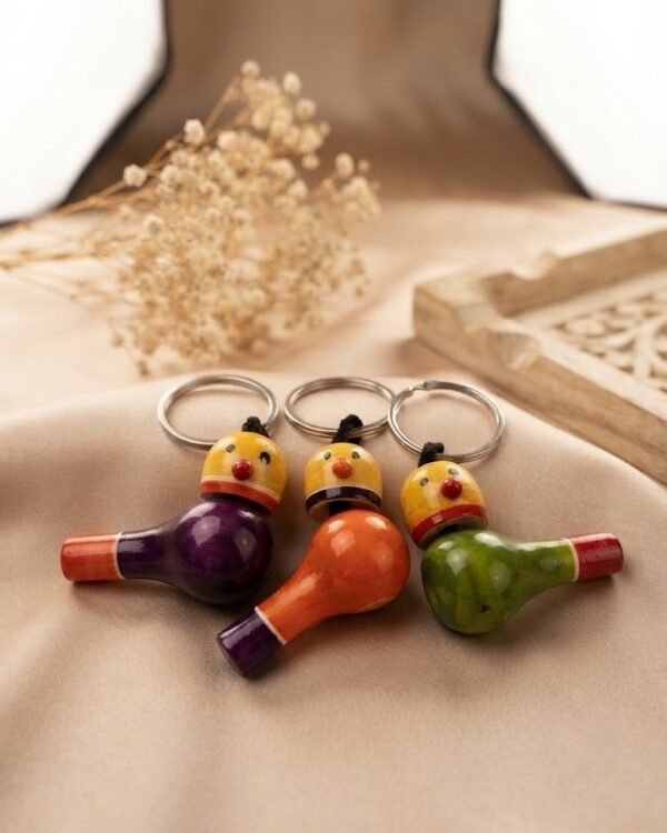 Bird - Chinnapatna wooden Key Chain - 1 piece
