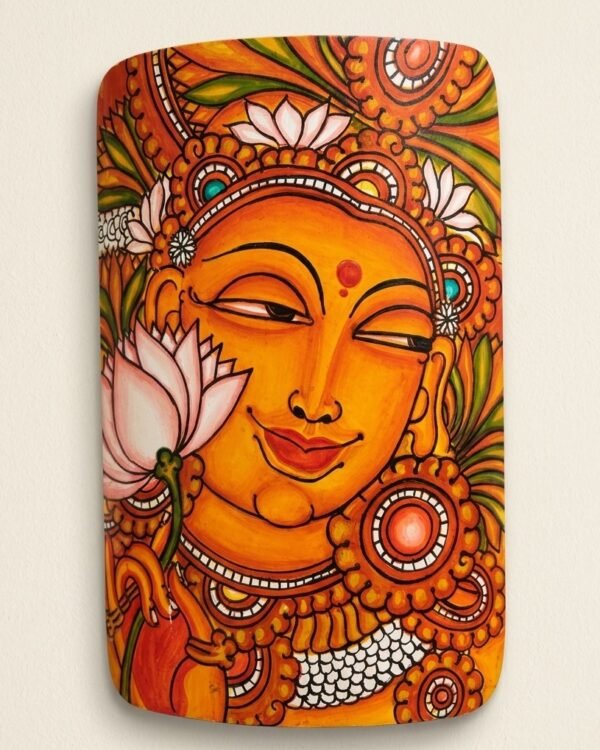 Kerela Mural Radha - Bamboo Hand Painted - 7*5 Inch
