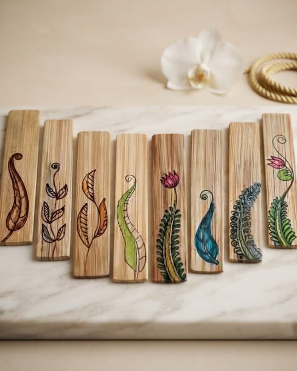 Book Marks - Hand Painted on Bamboo Strip - Assorted
