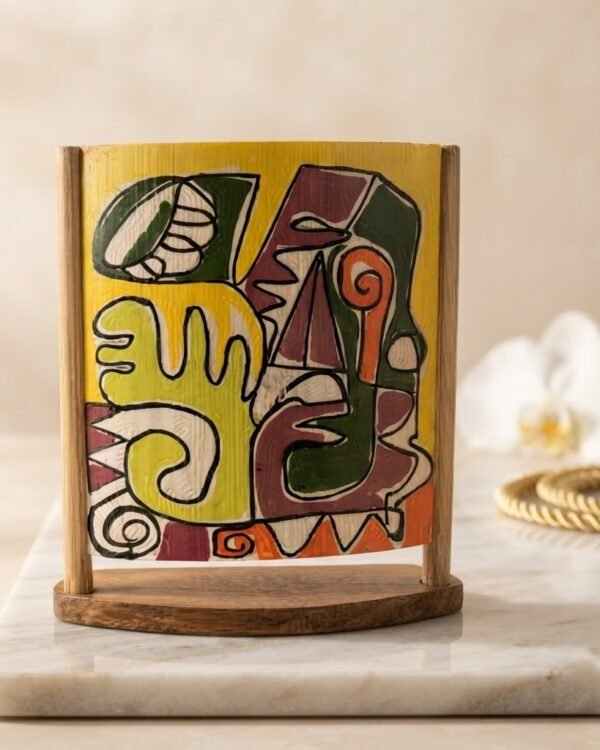 Pen Stand #2 - Hand Painted on Bamboo
