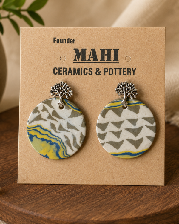 #11 Earrings - Nerikomi Art