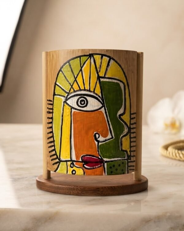 Pen Stand #1 - Hand Painted on Bamboo