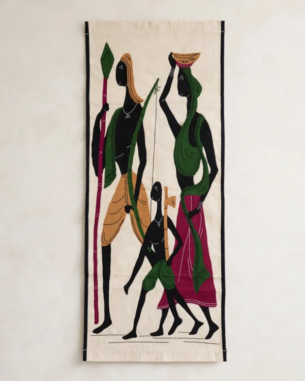 Pipli Applique Cloth Art - #6 Tribal- Big 15*36 inches - Unframed