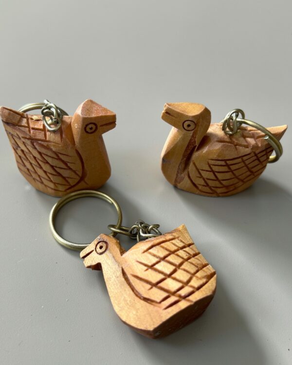 Duck Natural- Wooden Key Chain