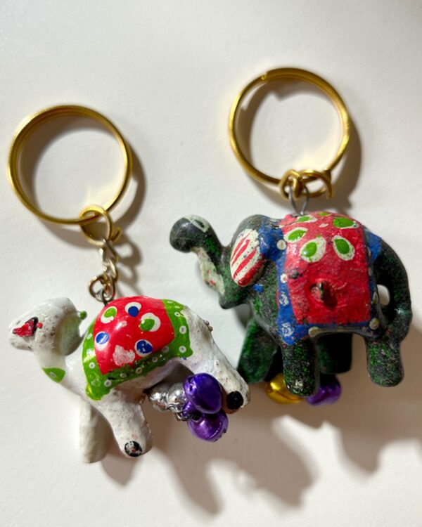 Elephant / Camel - Paper Mache Key Chain
