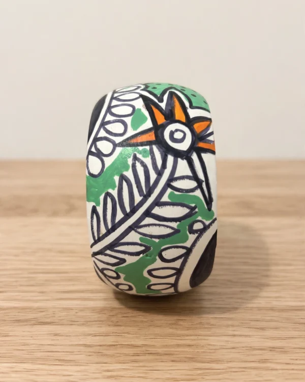 Bangle #1 - Hand Painted on Bamboo