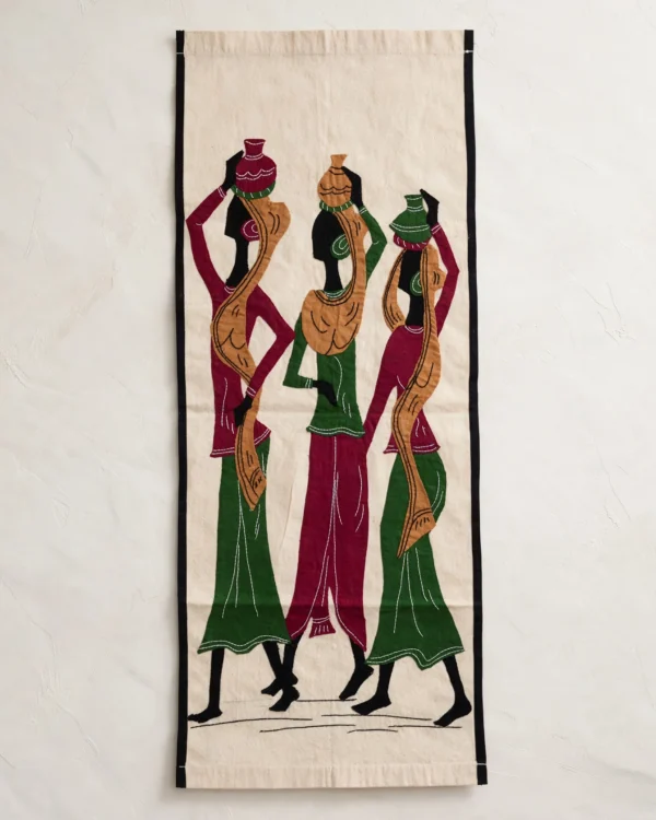 Pipli Applique Cloth Art - #5 Tribal- Big 15*36 inches - Unframed