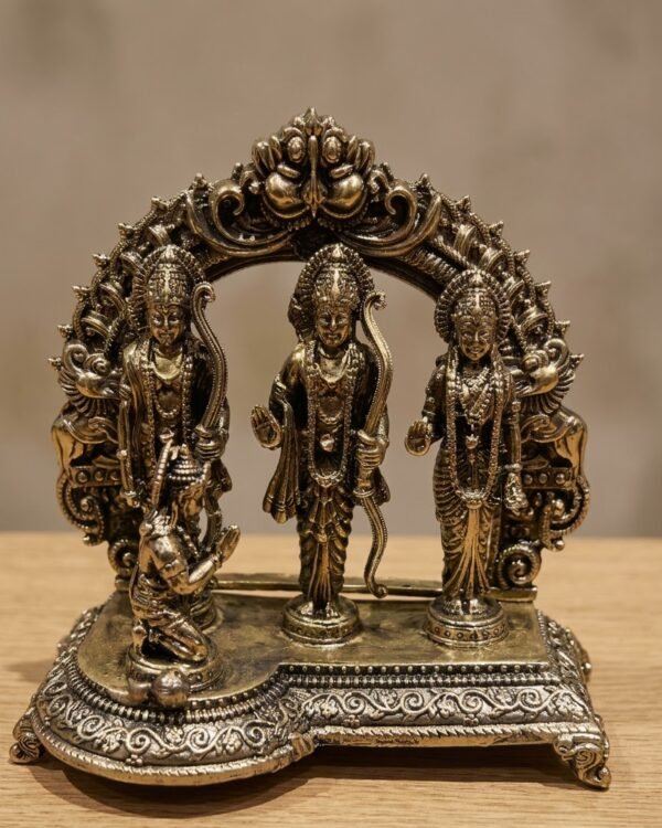 Ram Darbar Idol – Traditional Ayodhya Darbar - Brass - (5inch approx)