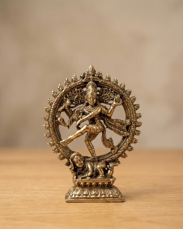 Nataraj Shiv Ji Idol  - Brass - Small (3 inch approx)