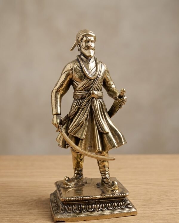 Chhatrapati Shivaji Maharaj Idol – Standing Pose - Brass - (5inch approx)
