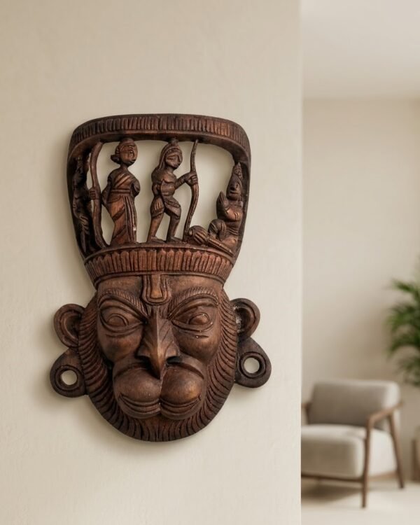 Hanuman Ji – Gomira Art Sculpture (Gamahar Wood, H-14")